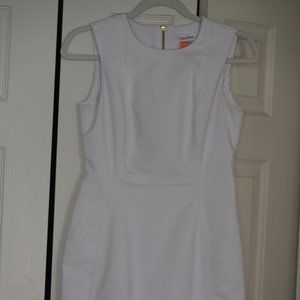 Calvin Klein white sheath dress